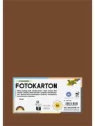 FOLIA Dekorkarton, 2 oldalas, A4, 300 g, 50 lap, FOLIA, csokoládébarna