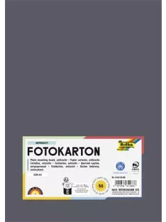   FOLIA Dekorkarton, 2 oldalas, A4, 300 g, 50 lap, FOLIA, antracitszürke