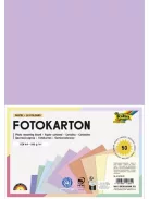 FOLIA Dekorkarton, 2 oldalas, A4, 300 g, 10x5 lap, FOLIA, „Pastel”, vegyes színek