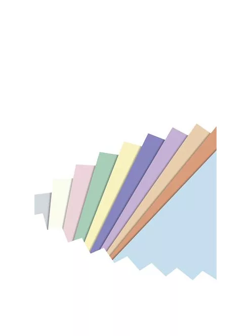 FOLIA Dekorkarton, 2 oldalas, A4, 300 g, 10x5 lap, FOLIA, „Pastel”, vegyes színek