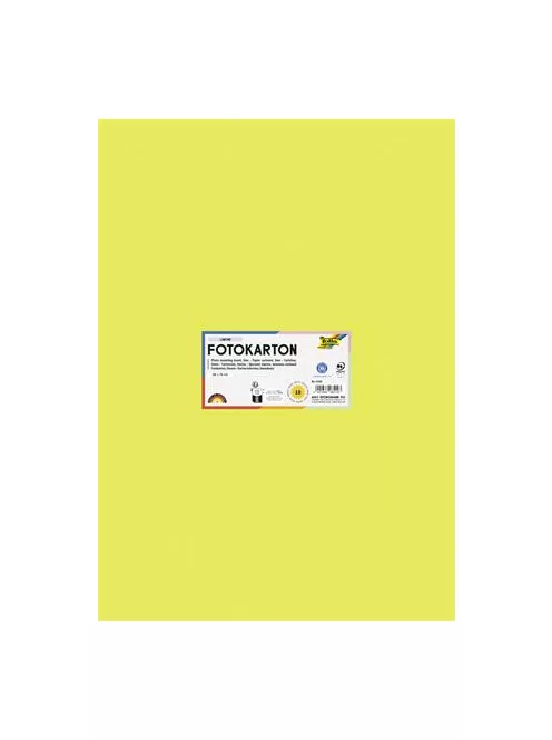 FOLIA Dekorkarton, 2 oldalas, 50x70 cm, 300 g, 10 lap, FOLIA, lime