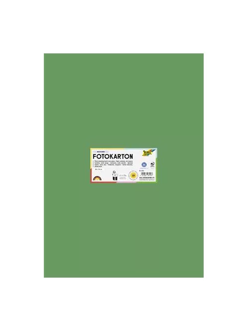 FOLIA Dekorkarton, 2 oldalas, 50x70 cm, 300 g, 10 lap, FOLIA, mohazöld