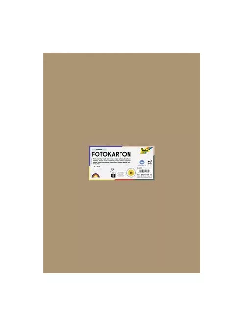 FOLIA Dekorkarton, 2 oldalas, 50x70 cm, 300 g, 10 lap, FOLIA, őzbarna