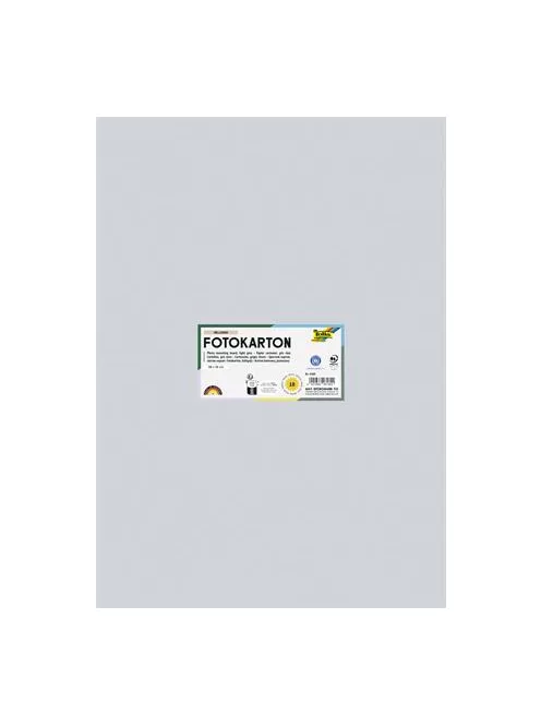 FOLIA Dekorkarton, 2 oldalas, 50x70 cm, 300 g, 10 lap, FOLIA, halvány szürke