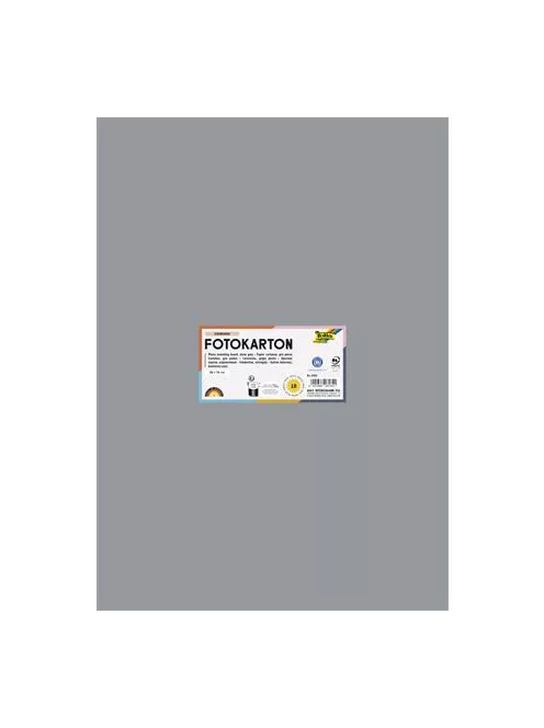 FOLIA Dekorkarton, 2 oldalas, 50x70 cm, 300 g, 10 lap, FOLIA, kőszürke