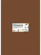 FOLIA Dekorkarton, 2 oldalas, 50x70 cm, 300 g, 10 lap, FOLIA, csokoládébarna