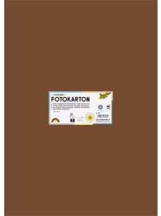   FOLIA Dekorkarton, 2 oldalas, 50x70 cm, 300 g, 10 lap, FOLIA, csokoládébarna