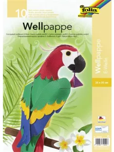 FOLIA Hullámkarton, 25x35 cm, 10 lap, FOLIA, vegyes színek