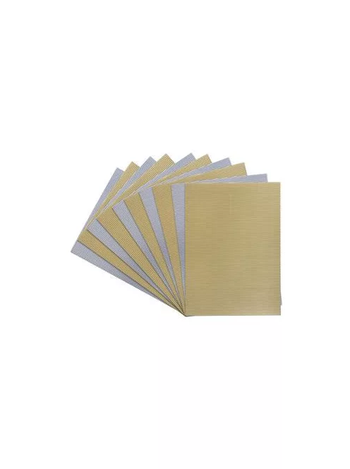 FOLIA Hullámkarton, 25x35 cm, 10 lap, FOLIA, arany és ezüst vegyes színek