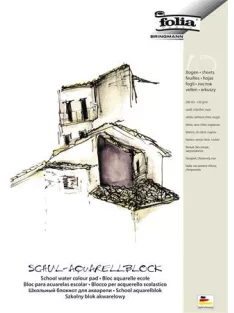 FOLIA Akvarell tömb, A3, 150 g, 10 lap, durva, FOLIA