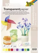 FOLIA Transzparens papír, A4, 115 g, 10 lap, FOLIA, vegyes színek