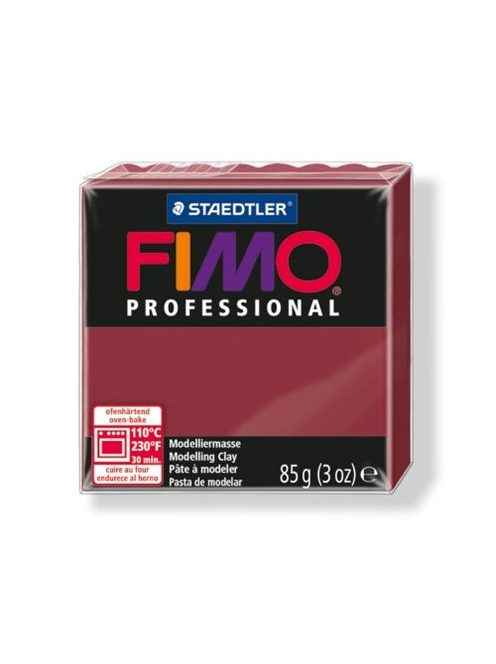 FIMO Gyurma, 85 g, égethető, FIMO "Professional", bordó