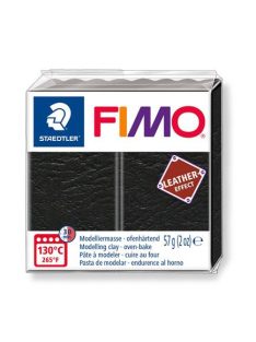   FIMO Gyurma, 57 g, égethető, FIMO "Leather Effect", fekete