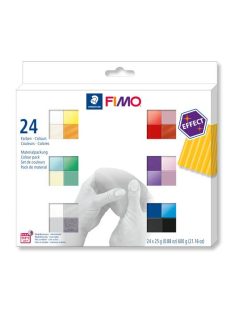   FIMO Gyurma, készlet, 24x25 g, égethető, FIMO "Effect Colours" 24 különböző szín
