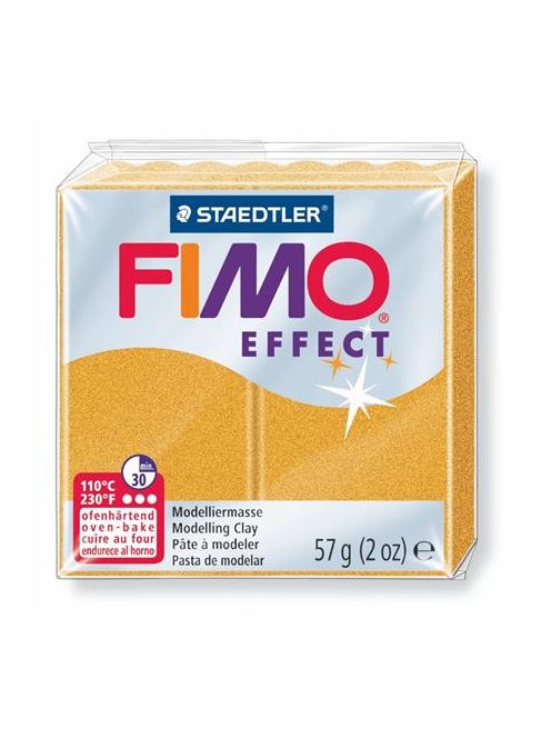 FIMO Gyurma, 57 g, égethető, FIMO "Effect", metál arany