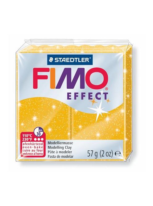 FIMO Gyurma, 57 g, égethető, FIMO "Effect", csillámos arany