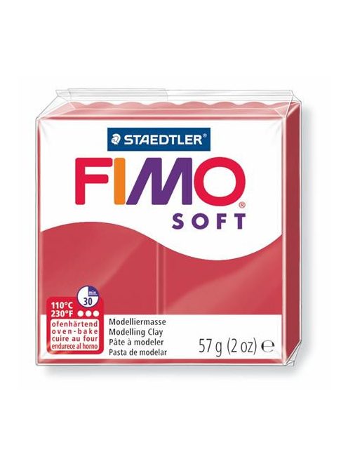 FIMO Gyurma, 57 g, égethető, FIMO "Soft", meggy piros