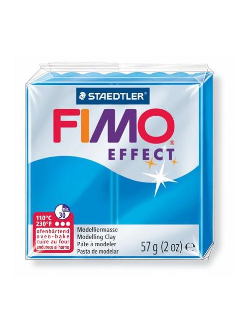 FIMO Gyurma, 57 g, égethető, FIMO "Effect", áttetsző kék
