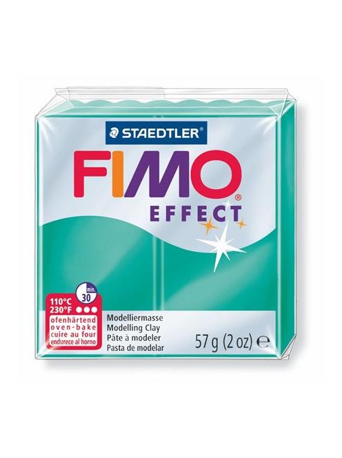 FIMO Gyurma, 57 g, égethető, FIMO "Effect", áttetsző zöld