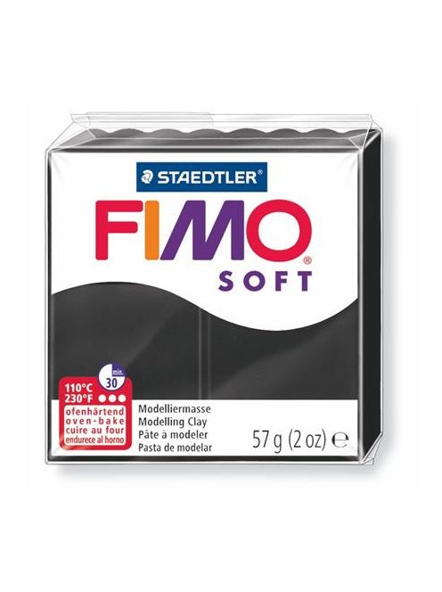 FIMO Gyurma, 57 g, égethető, FIMO "Soft", fekete