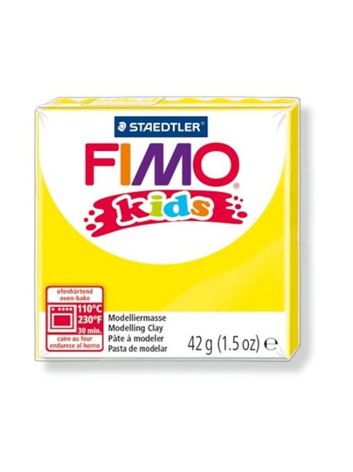 FIMO Gyurma, 42 g, égethető, FIMO "Kids", sárga