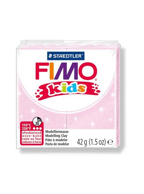 FIMO Gyurma, 42 g, égethető, FIMO "Kids", gyöngyház világos rózsaszín