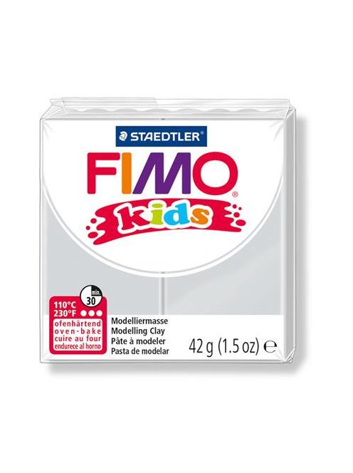 FIMO Gyurma, 42 g, égethető, FIMO "Kids", világosszürke