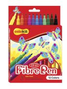 COLOKIT Filctoll készlet, COLOKIT "FibrePen", 12 különböző szín
