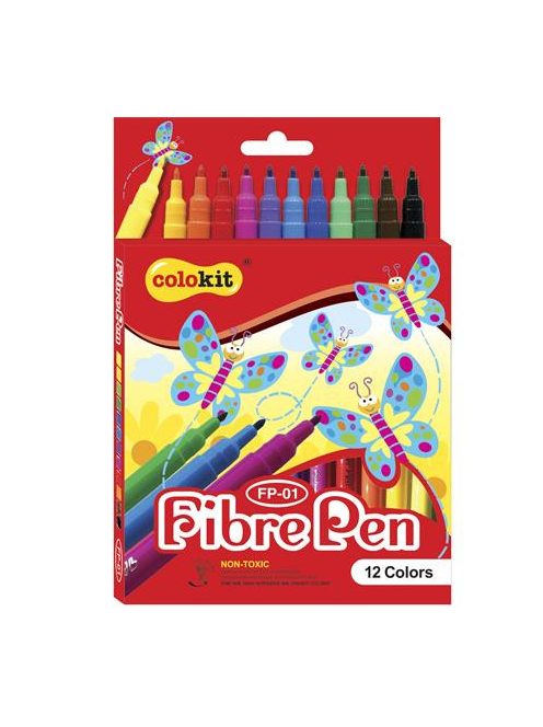 COLOKIT Filctoll készlet, COLOKIT "FibrePen", 12 különböző szín