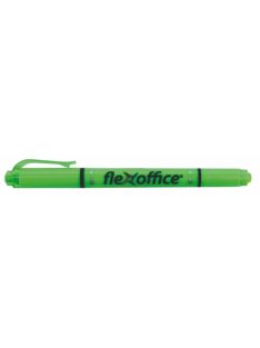   FLEXOFFICE Szövegkiemelő, 1,0/4,0 mm, kétvégű, FLEXOFFICE "HL01", zöld