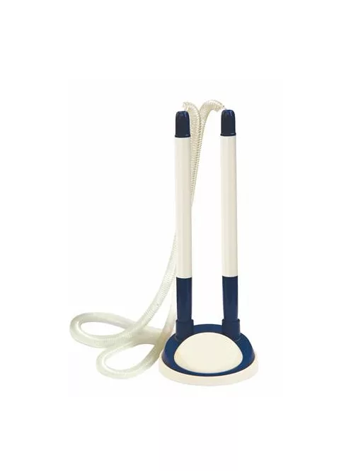 FLEXOFFICE Ügyféltoll, 0,7 mm, kék tolltest, dupla, FLEXOFFICE "Smart Holder", kék