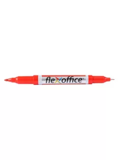   FLEXOFFICE Alkoholos marker, 0,4/1,0 mm, kúpos, kétvégű, FLEXOFFICE "PM01", piros