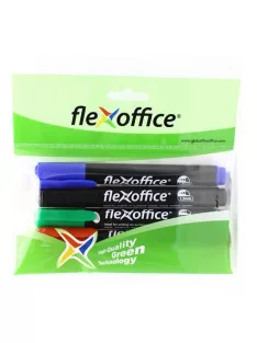   FLEXOFFICE Alkoholos marker, 1,5 mm, kúpos, FLEXOFFICE "PM03", 4 különböző szín
