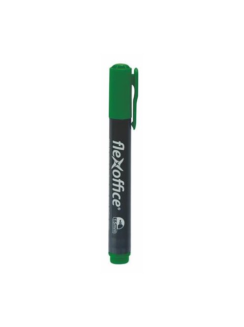 FLEXOFFICE Alkoholos marker, 1,5 mm, kúpos, FLEXOFFICE "PM03", zöld