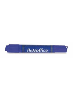   FLEXOFFICE Alkoholos marker, 0,8/6,0 mm, kúpos/vágott, kétvégű, FLEXOFFICE "PM04", kék