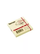 Jegyzettömb öntapadó, 75x75mm, 100lap, Fornax, sárga