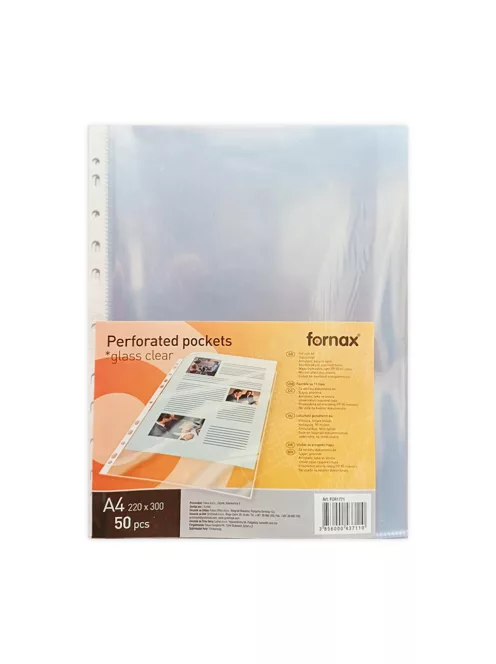 Genotherm lefűzhető A4, 90 micron, víztiszta XL ( 220x300mm,) Fornax 50 db/csomag,