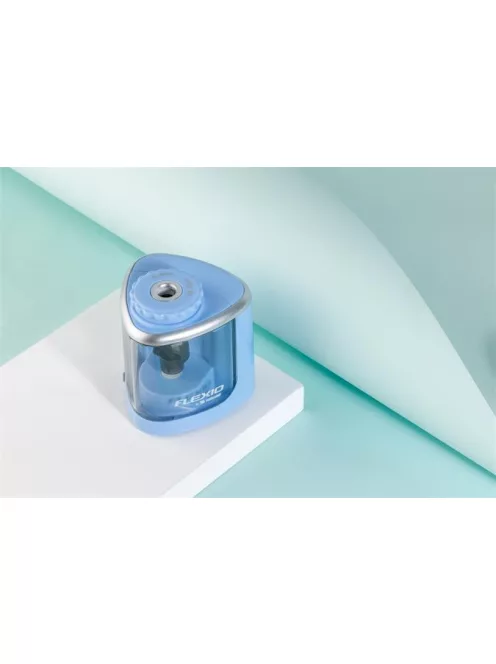 FLEXOFFICE Hegyező, elemes, asztali, FLEXOFFICE "Flexio", kék