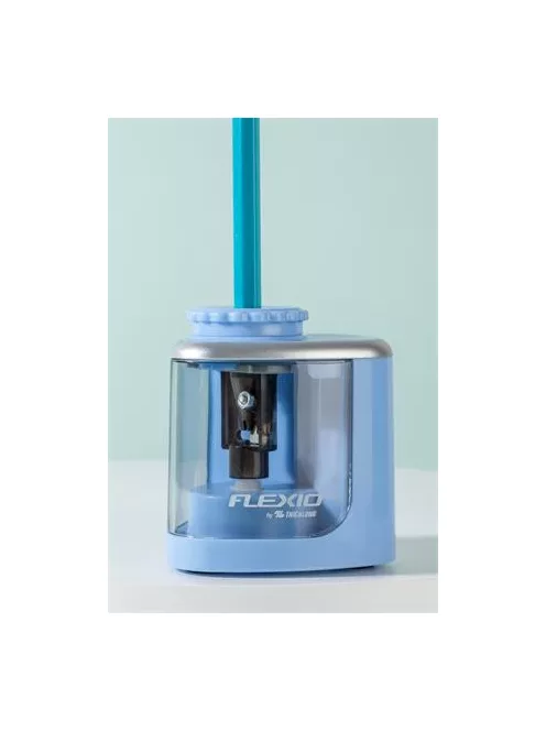 FLEXOFFICE Hegyező, elemes, asztali, FLEXOFFICE "Flexio", kék