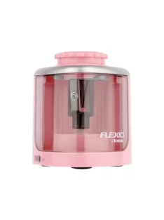   FLEXOFFICE Hegyező, elemes, asztali, FLEXOFFICE "Flexio", rózsaszín