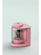 FLEXOFFICE Hegyező, elemes, asztali, FLEXOFFICE "Flexio", rózsaszín