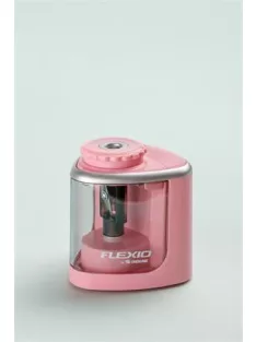   FLEXOFFICE Hegyező, elemes, asztali, FLEXOFFICE "Flexio", rózsaszín