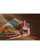 FLEXOFFICE Hegyező, elemes, asztali, FLEXOFFICE "Flexio", rózsaszín