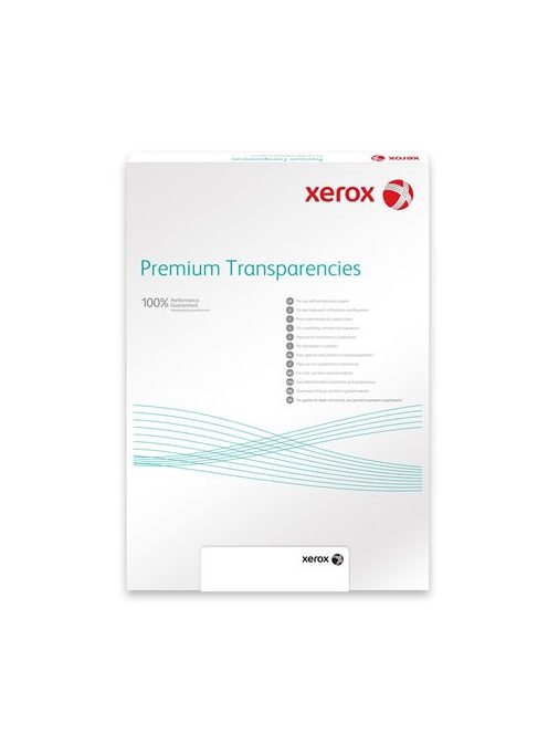 XEROX Fólia, írásvetítőhöz, A4, fekete-fehér lézernyomtatóba, fénymásolóba, XEROX