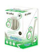 FLEXOFFICE Zseléstoll, 0,25 mm, kupakos, törölhető, FLEXOFFICE "FlexCorrect", kék