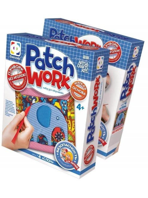 Patchwork képkészítő szett, Elefánt, 4+