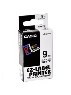   CASIO Feliratozógép szalag, 9 mm x 8 m, CASIO, fehér-fekete