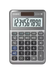   CASIO Számológép, asztali, 10 számjegy, CASIO "MS-100 FM", szürke
