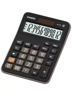   CASIO Számológép, asztali, 12 számjegy, CASIO "MX 12B", fekete