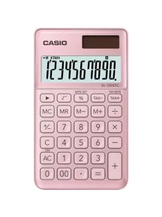   CASIO Zsebszámológép, 10 számjegy, CASIO "SL 1000", világos rózsaszín